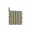 Linge De Table Jamini | Dessous De Plat Stripe Vert Pin